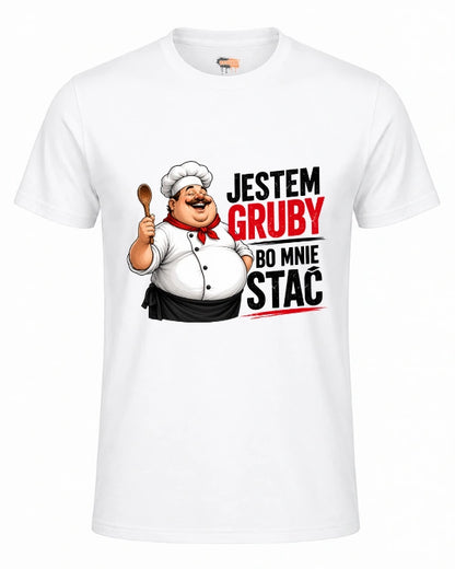 Bawełniana koszulka - Jestem gruby, bo mnie stać