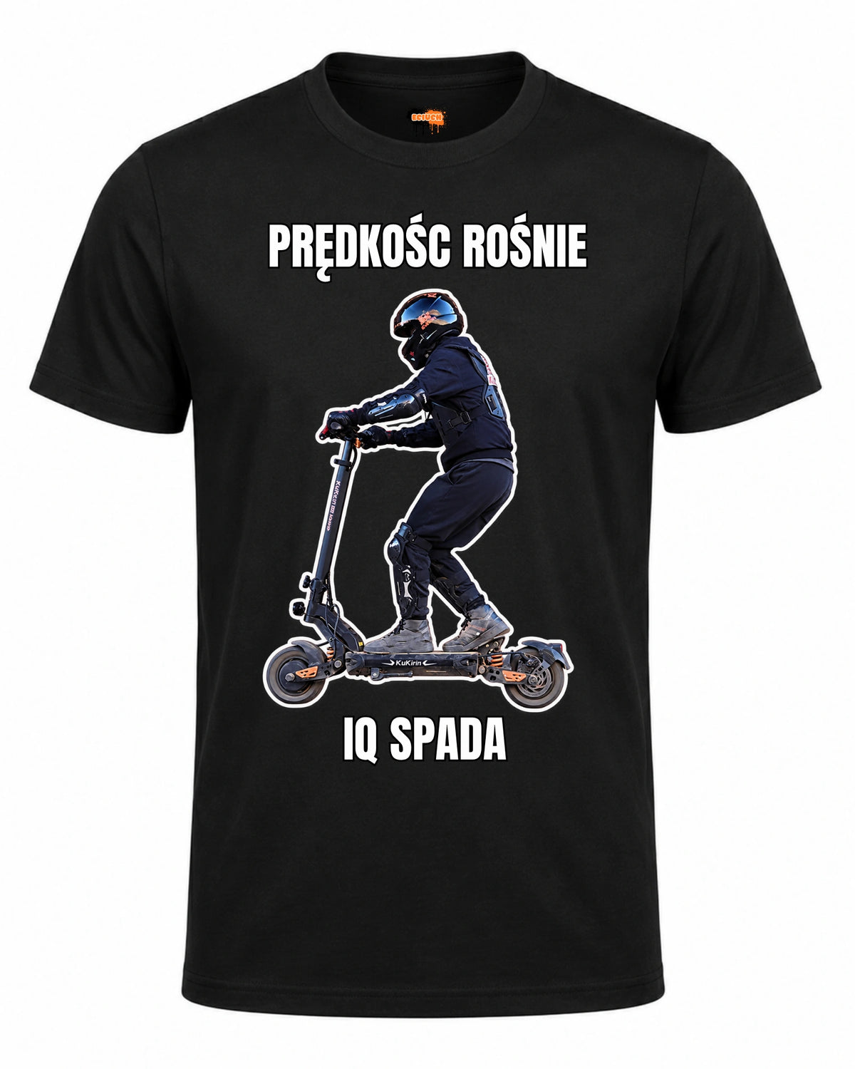 Bawełniana koszulka - PRĘDKOŚC ROŚNIE IQ SPADA