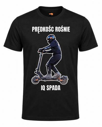 Bawełniana koszulka - PRĘDKOŚC ROŚNIE IQ SPADA