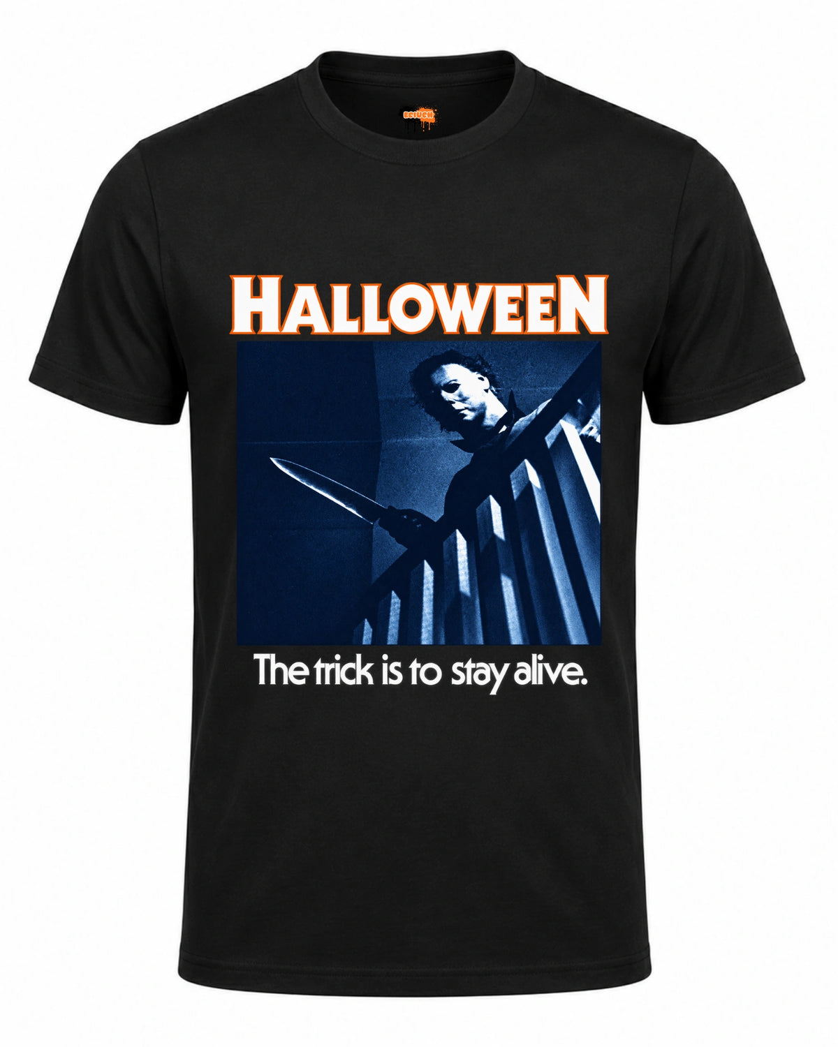 Bawełniana koszulka - HALLOWEEN THE TRICK IS TO STAY ALIVE.
