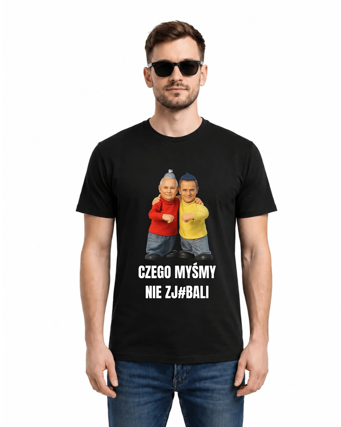 Bawełniana koszulka - CZEGO MYŚMY NIE ZJ#BALI - TUSK I KACZYŃSKI