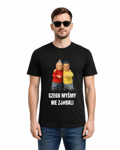 Bawełniana koszulka - CZEGO MYŚMY NIE ZJ#BALI - TUSK I KACZYŃSKI