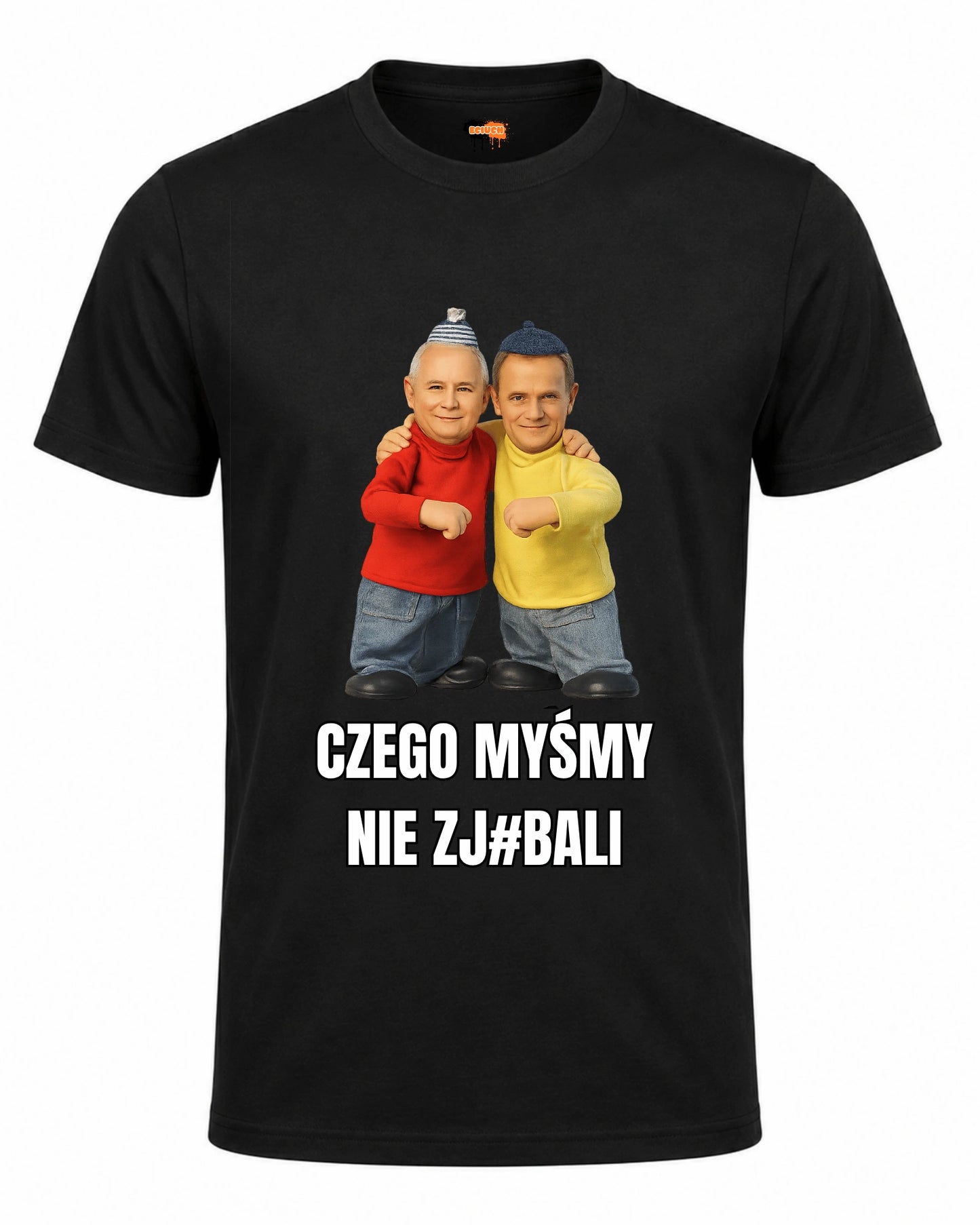 Bawełniana koszulka - CZEGO MYŚMY NIE ZJ#BALI - TUSK I KACZYŃSKI