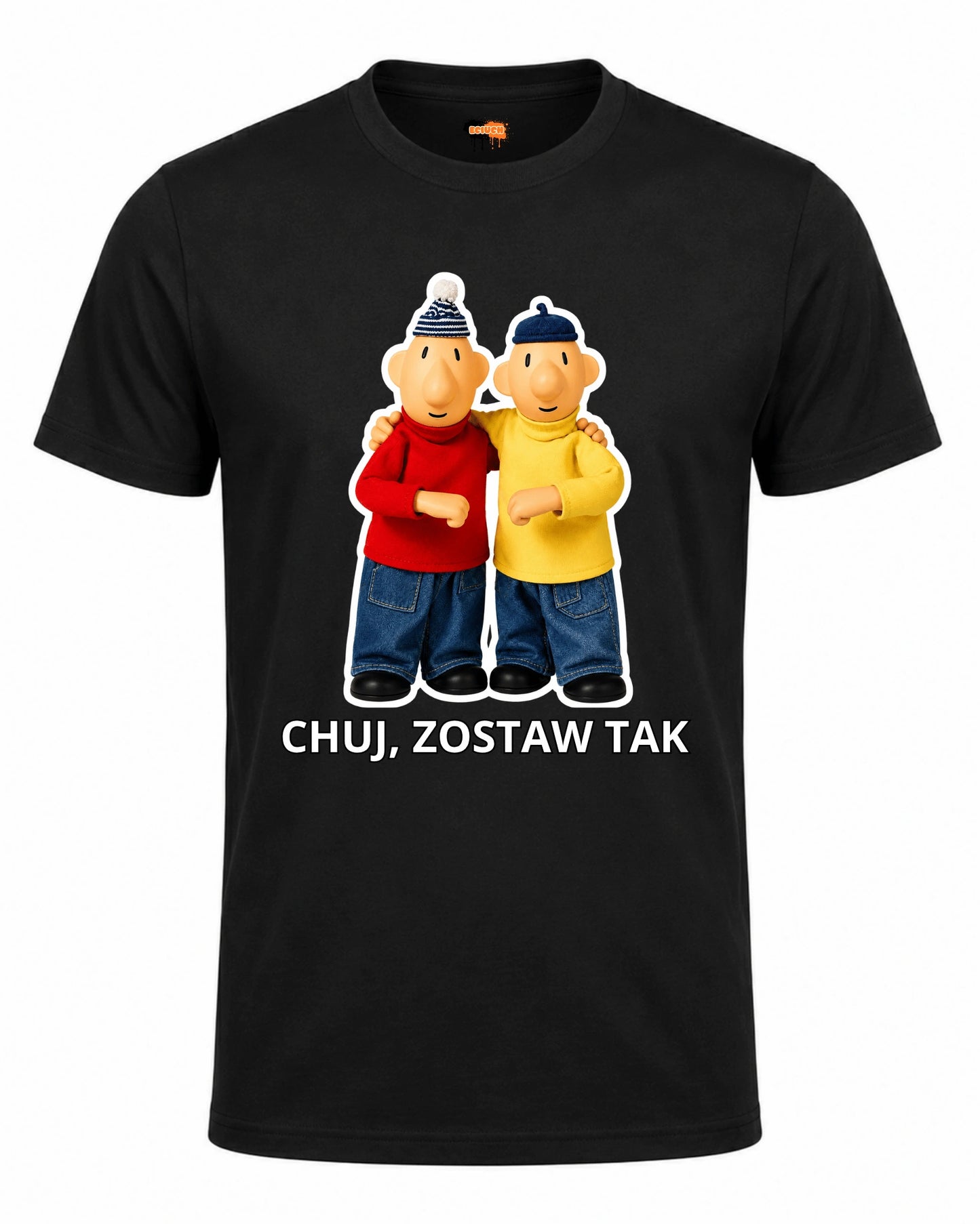 Bawełniana koszulka - CHUJ, ZOSTAW TAK ( Wersja z przecinkiem )