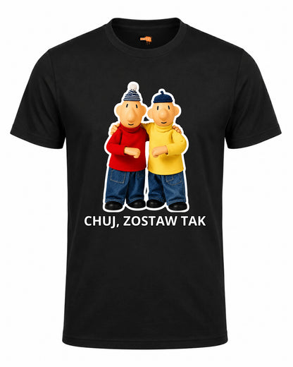 Bawełniana koszulka - CHUJ, ZOSTAW TAK ( Wersja z przecinkiem )