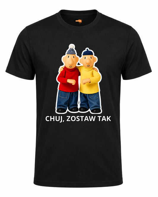 Bawełniana koszulka - CHUJ, ZOSTAW TAK ( Wersja z przecinkiem )