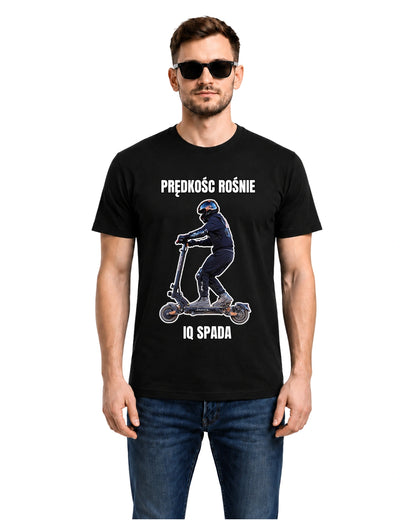 Bawełniana koszulka - PRĘDKOŚC ROŚNIE IQ SPADA