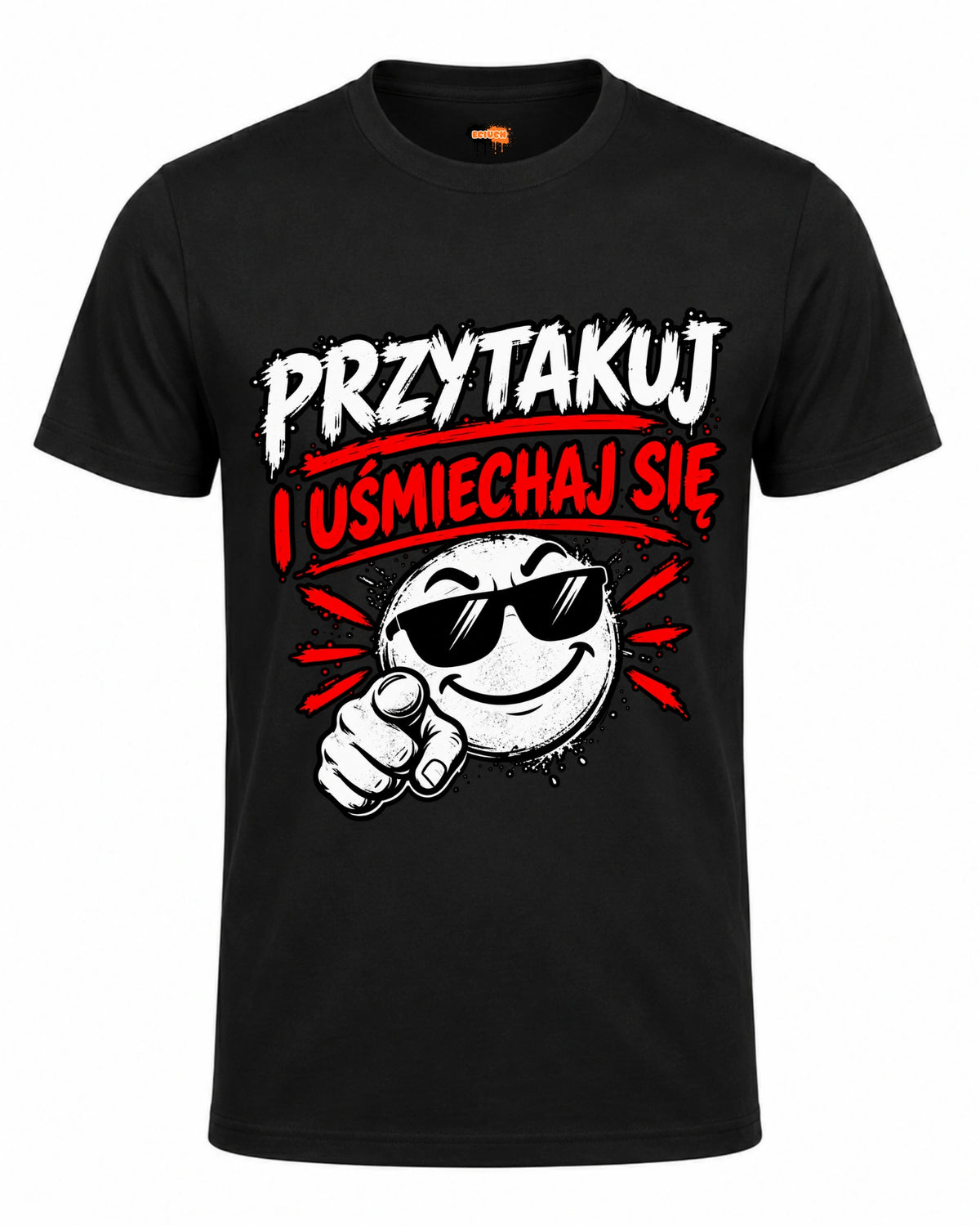 Bawełniana koszulka -  Przytakuj i uśmiechaj się