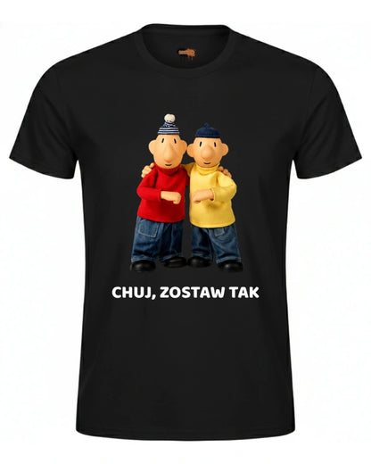Bawełniana koszulka - CHUJ, ZOSTAW  TAK
