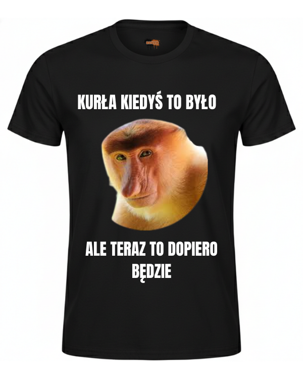 Bawełniana koszulka - KURŁA KIEDYŚ TO BYŁO ALE TERAZ TO DOPIERO BĘDZIE