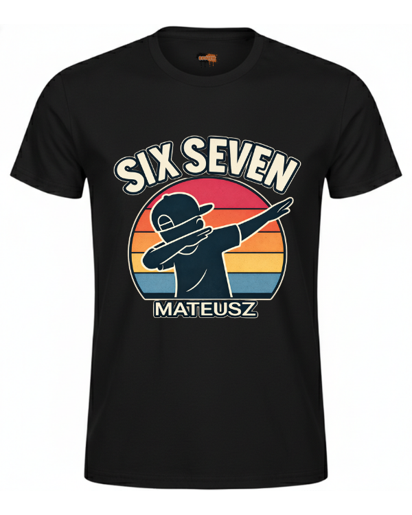 Bawełniana koszulka - z imieniem SIX SEVEN
