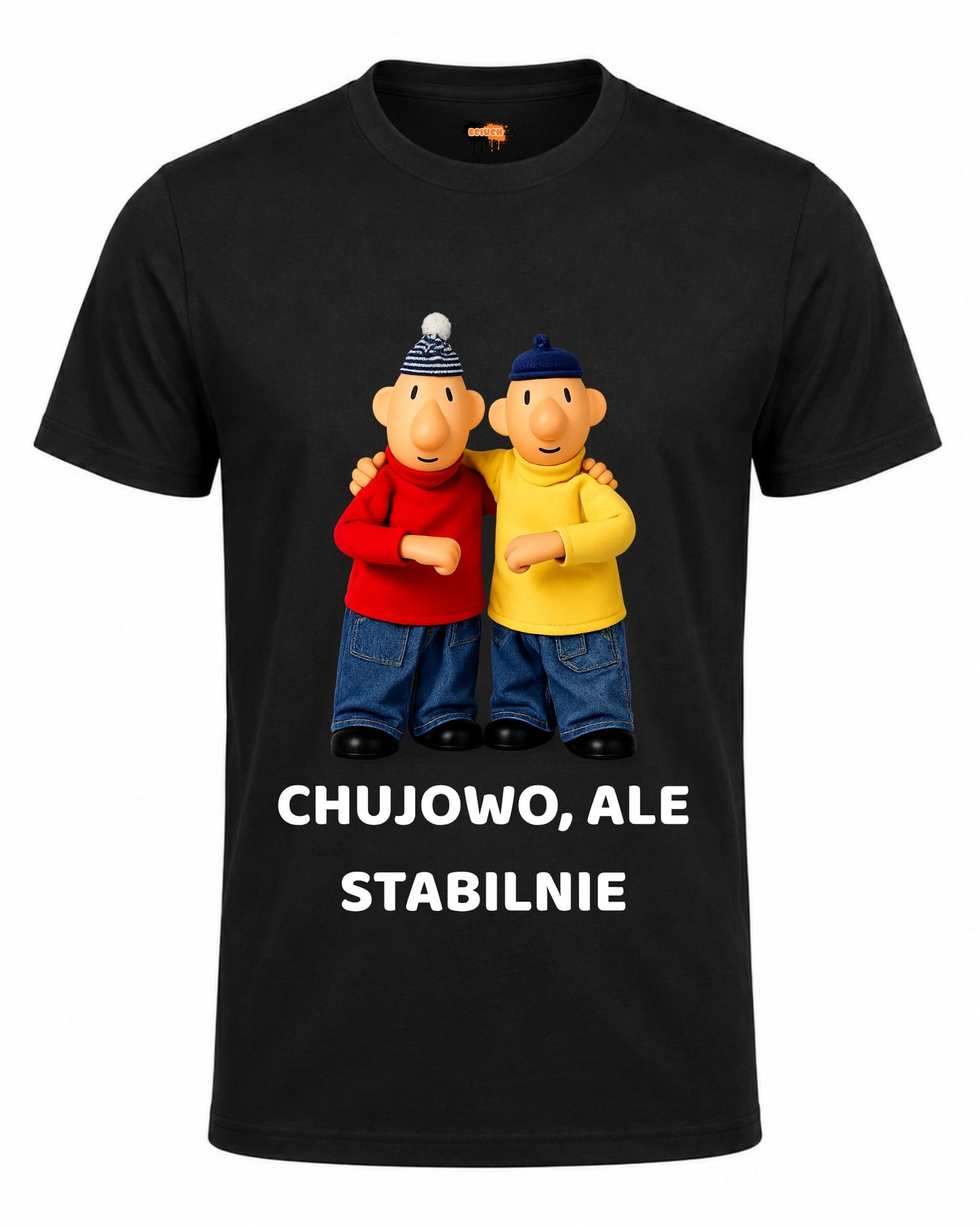 Bawełniana koszulka - CHUJOWO, ALE STABILNIE