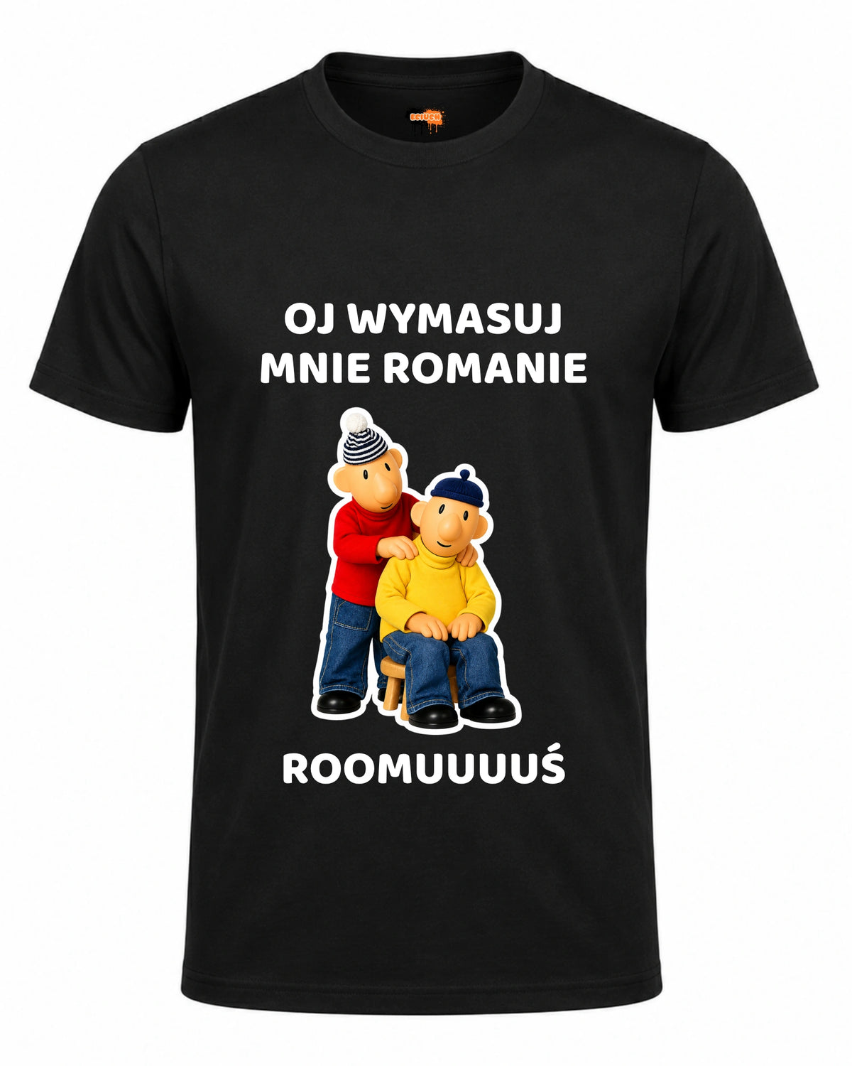 Bawełniana koszulka - OJ WYMASUJ MNIE ROMANIE ROOMUUUUŚ