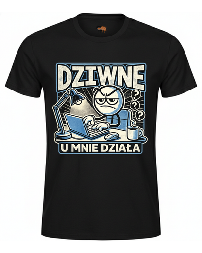 Bawełniana koszulka - Dziwne u mnie działa