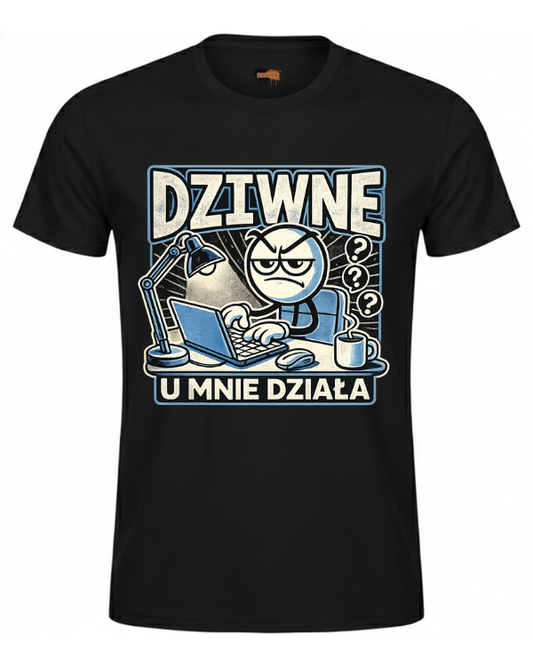 Bawełniana koszulka - Dziwne u mnie działa