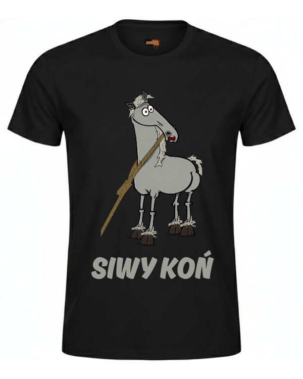 Bawełniana koszulka - SIWY KOŃ