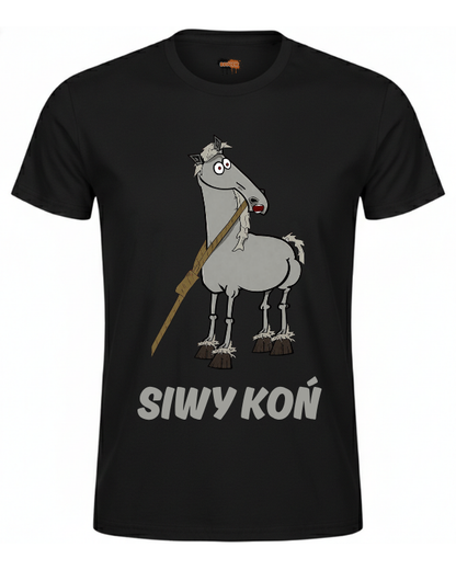 Bawełniana koszulka - SIWY KOŃ