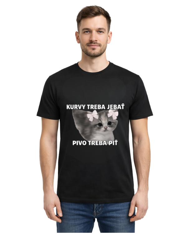 Bawełniana koszulka - Kurvy Treba Jebat