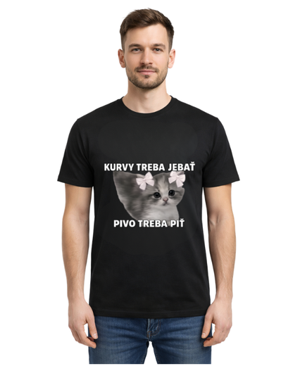 Bawełniana koszulka - Kurvy Treba Jebat