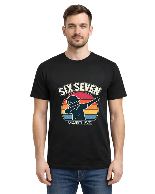 Bawełniana koszulka - z imieniem SIX SEVEN