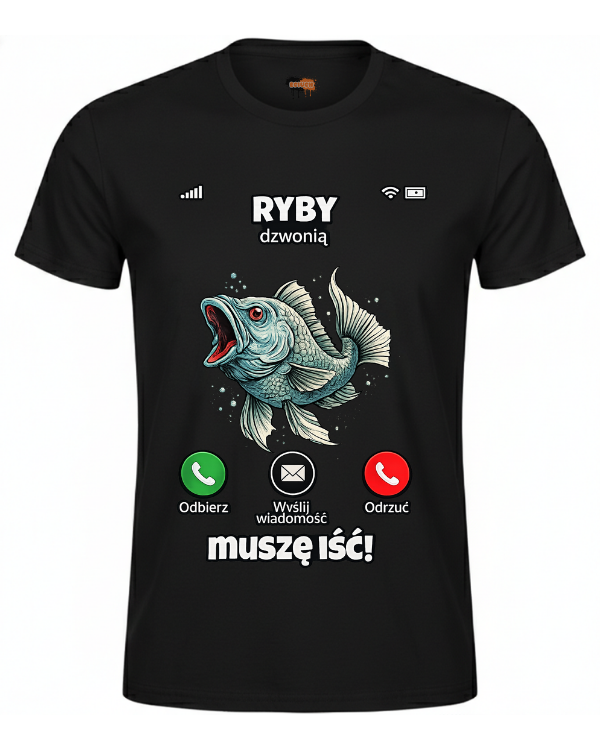 Bawełniana koszulka - Ryby dzwonią muszę iść