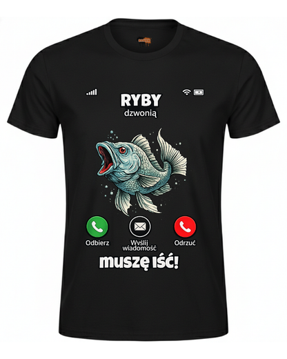 Bawełniana koszulka - Ryby dzwonią muszę iść