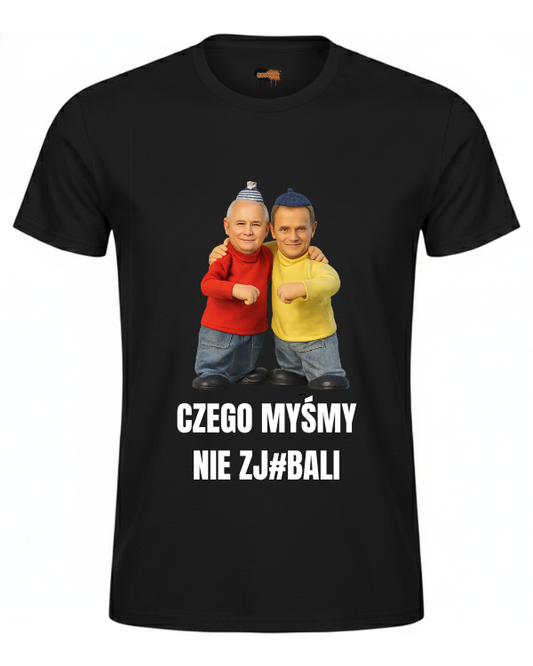 Bawełniana koszulka - CZEGO MYŚMY NIE ZJ#BALI - TUSK I KACZYŃSKI