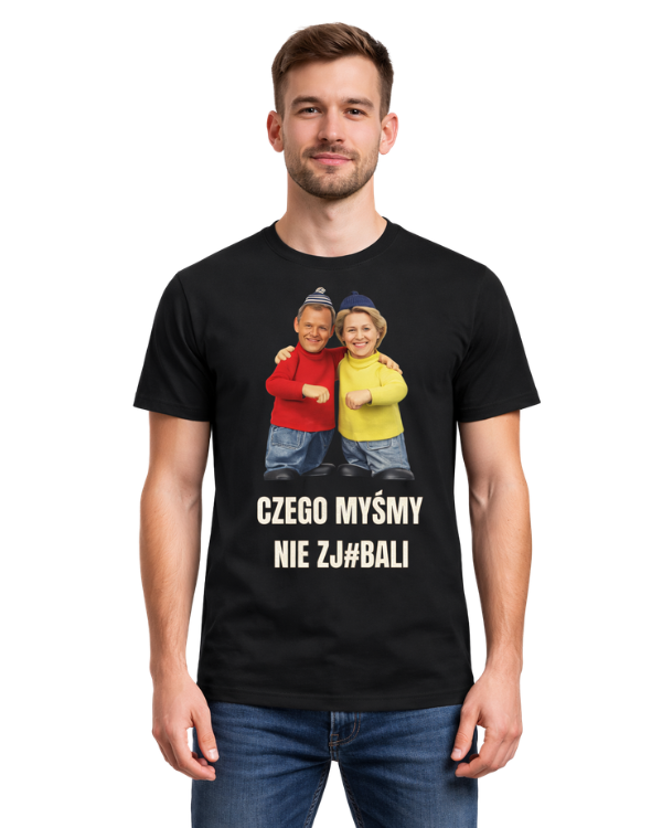 Bawełniana koszulka - CZEGO MYŚMY NIE ZJ#BALI - TUSK I URSULA