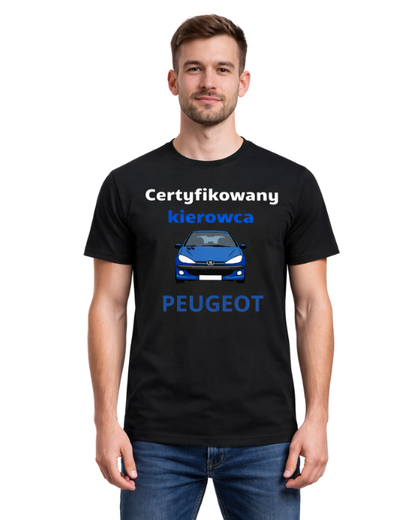 Bawełniana koszulka - Certyfikowany kierowca peugeot