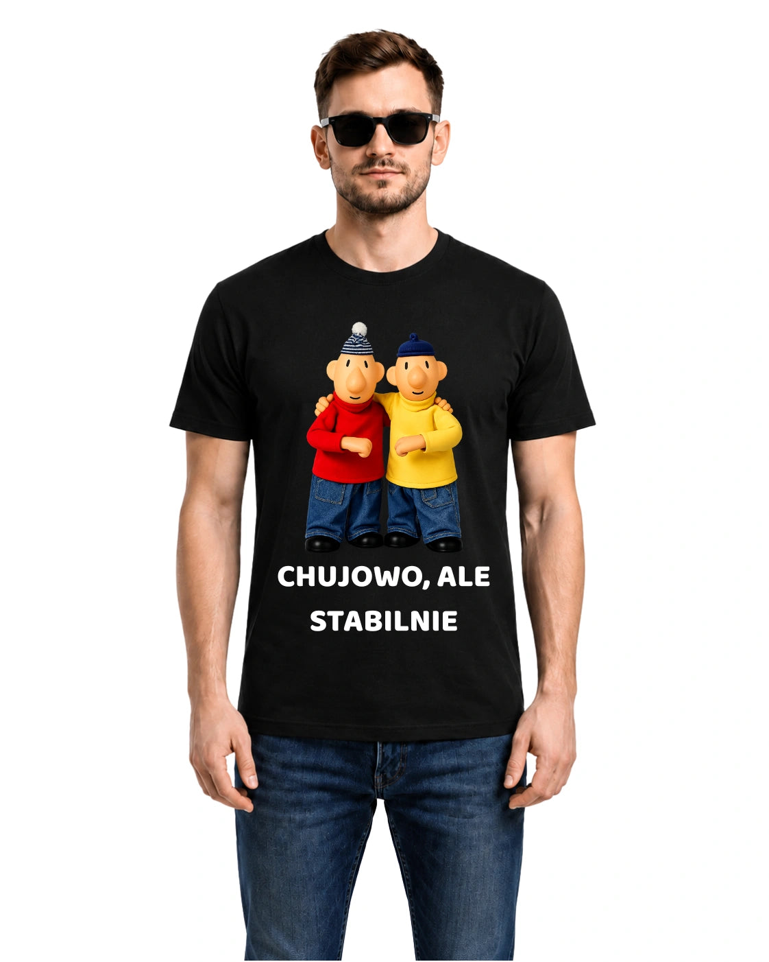 Bawełniana koszulka - CHUJOWO, ALE STABILNIE
