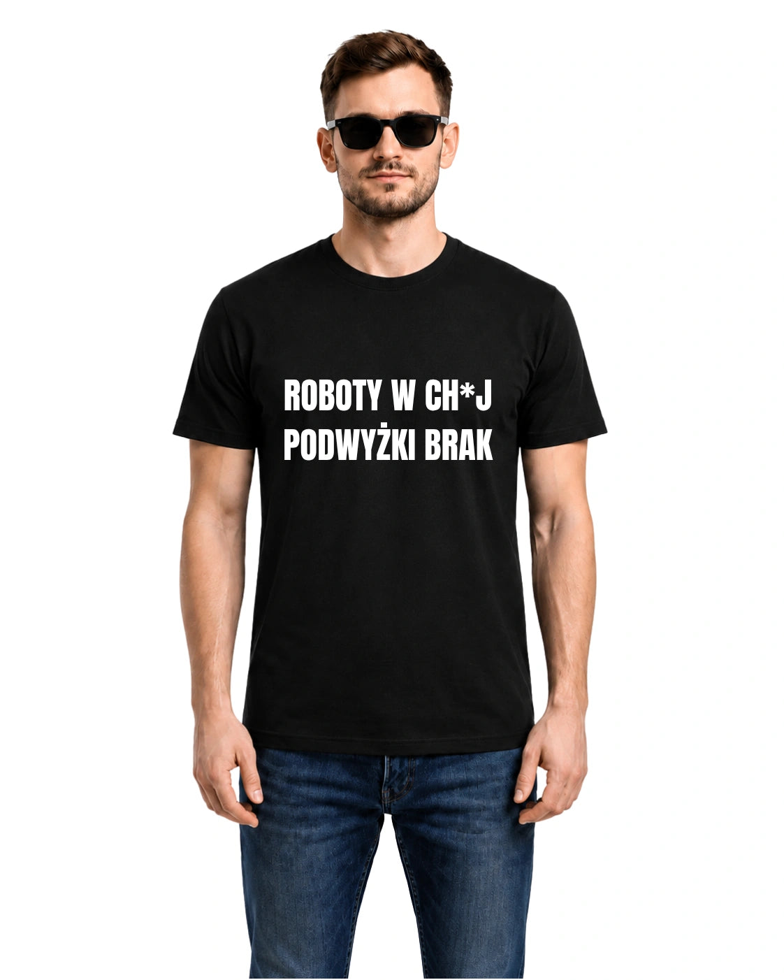 Bawełniana koszulka - ROBOTY W CH*J PODWYŻKI BRAK