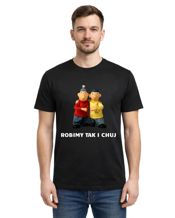 Bawełniana koszulka - ROBIMY TAK I CHUJ